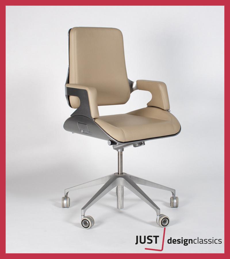 Interstuhl Silver 262S Ivory Leder Nieuwstaat, Enlèvement, Comme neuf, Chaise de bureau