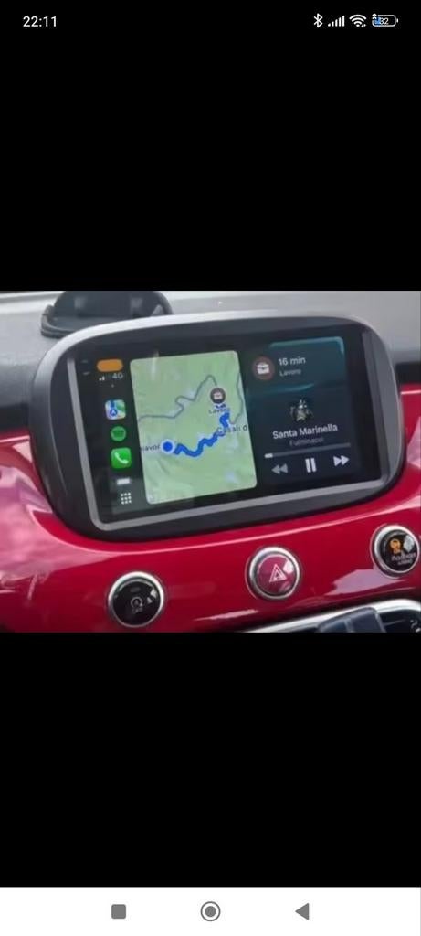 Fiat 500x carplay-scherm. 4 GB RAM 64 GB ROM, Auto diversen, Autonavigatie, Zo goed als nieuw