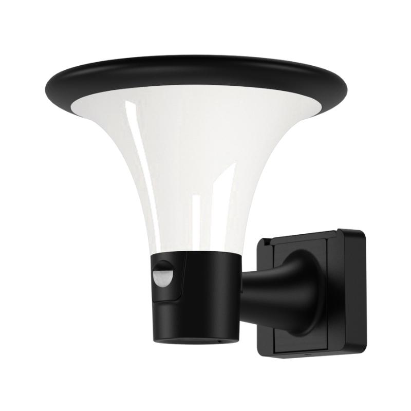 Solar wandlamp met sensor 15W LED warmwit, Tuin en Terras, Kunststof, Verzenden, Minder dan 50 watt, Wandlamp