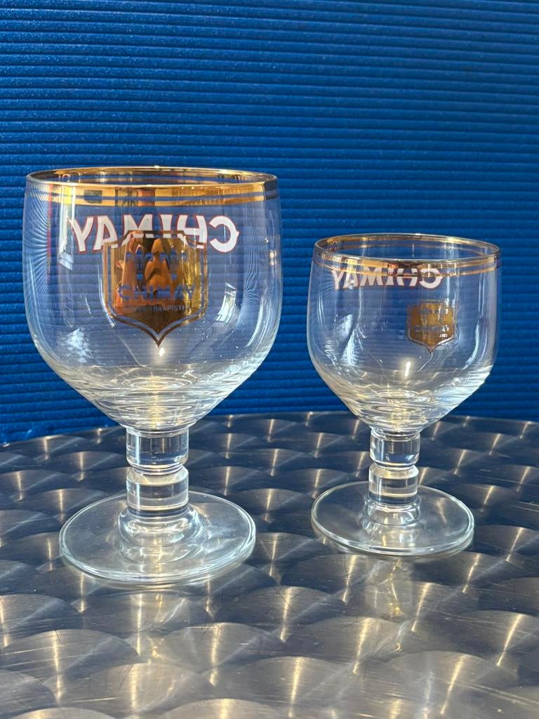 Chimay glazen met dubbele rand, Ophalen of Verzenden, Nieuw, Bierglas