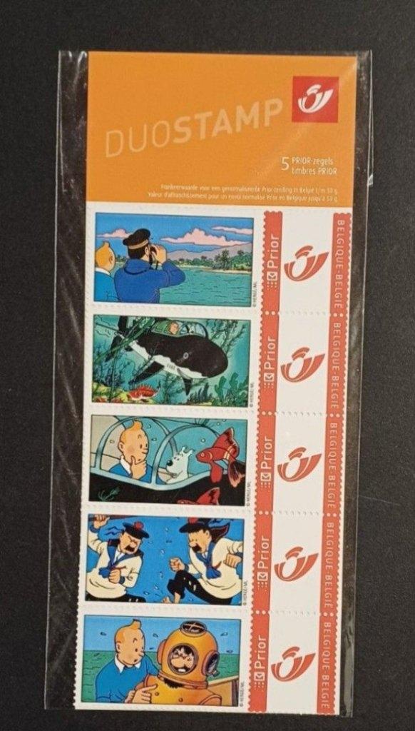 duostamps sous blister : Tintin Rackham Le Rouge, Enlèvement ou Envoi