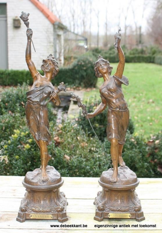 Retro vintage antieke oude beelden art nouveau regule, Enlèvement ou Envoi