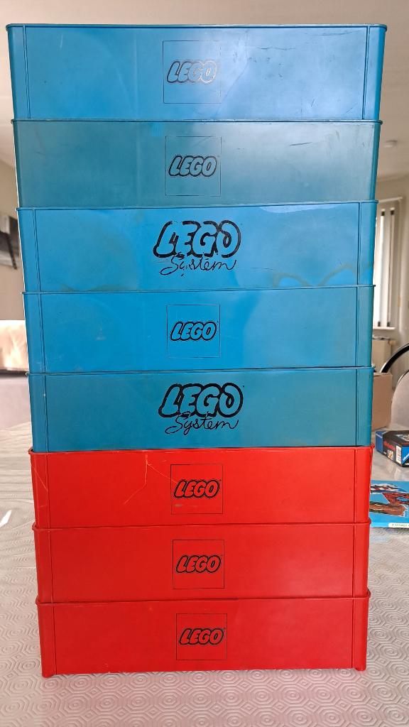 lego 8 vintage sorteerbakken - gebruikte toestand, Ophalen of Verzenden, Gebruikt, Losse stenen, Lego