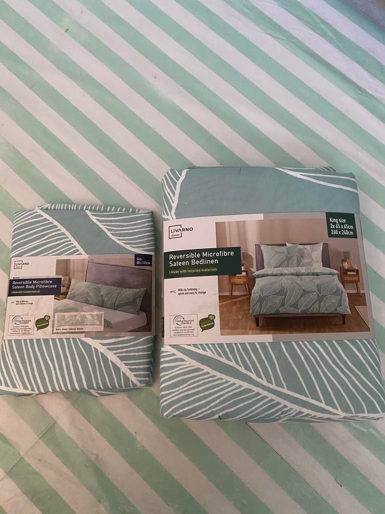 Draaibaar microvezel satijn beddegoed, Huis en Inrichting, Slaapkamer | Beddengoed, Nieuw, Dekbedovertrek, Tweepersoons, Ophalen