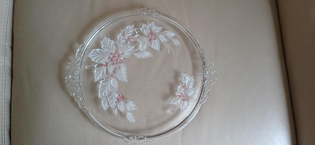 Plat à tarte en verre moulé Walther Glas West Germany, Enlèvement