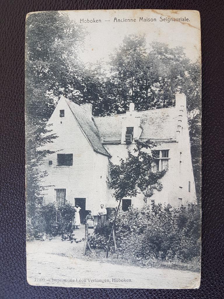 Postkaart Hoboken Ancienne Maison Seigneuriale, Verzamelen, Postkaarten | België, Gelopen, Antwerpen, Voor 1920, Ophalen of Verzenden