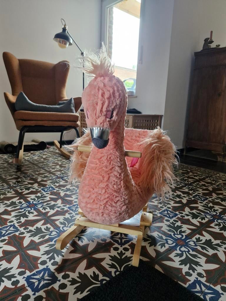 Schommeldier Flamingo, Ophalen, Zo goed als nieuw