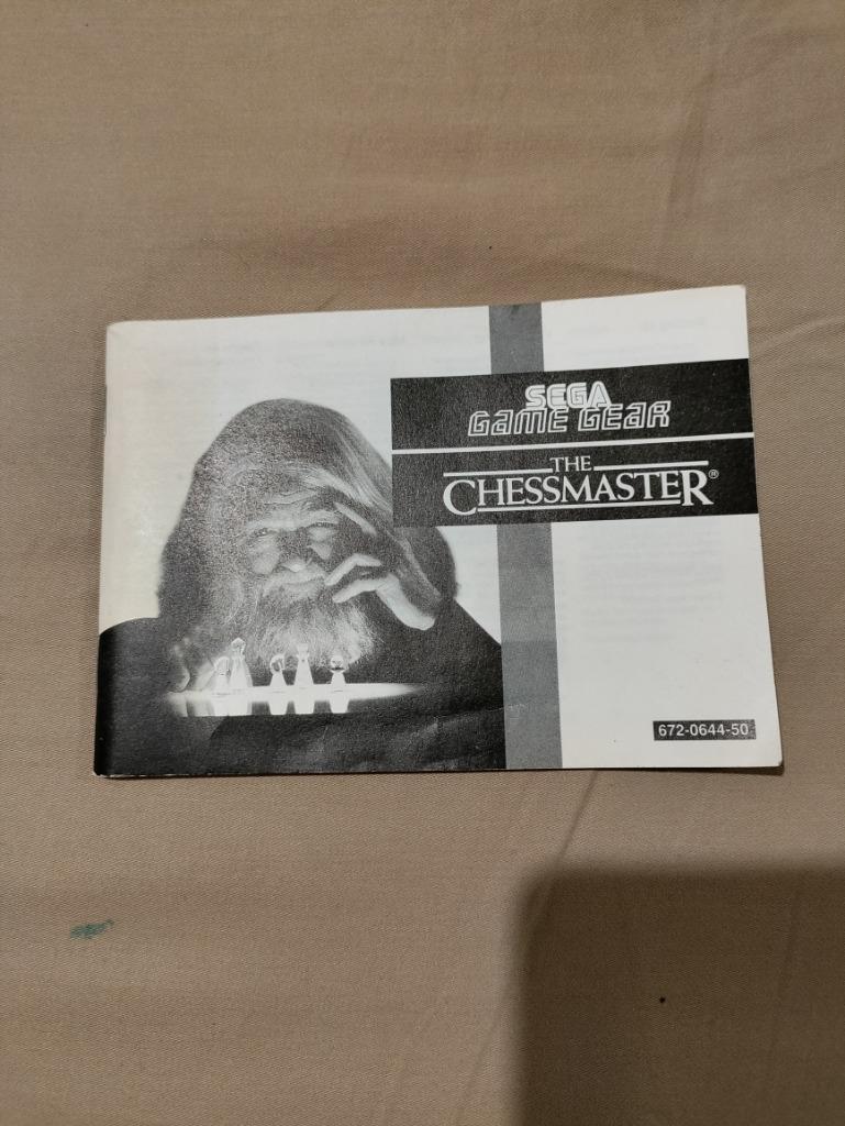 The chessmaster sega game gear manuel uniquement, 1 joueur, Comme neuf, À partir de 3 ans, Stratégie et Construction