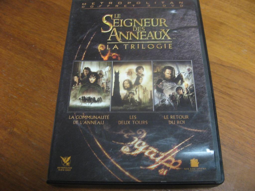 le seigneur des anneaux TRILOGIE 3 dvds, Tous les âges, Enlèvement ou Envoi, Comme neuf, Coffret