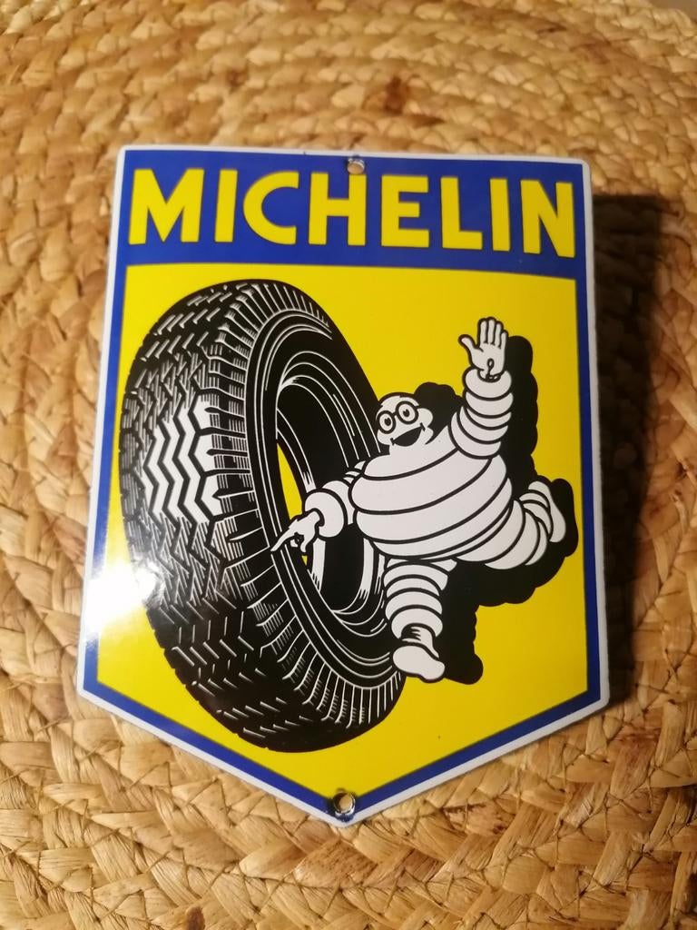 Plaque émaillée Michelin, Enlèvement ou Envoi, Comme neuf, Panneau publicitaire