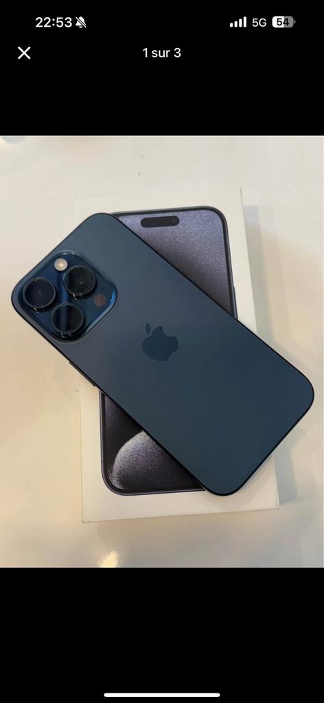 IPhone 15 pro 128GB àpd 45€/mois*, Enlèvement, Comme neuf, IPhone 15