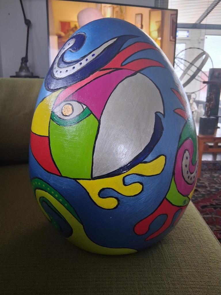 Keramisch beschilderd design object, Antiek en Kunst, Ophalen of Verzenden