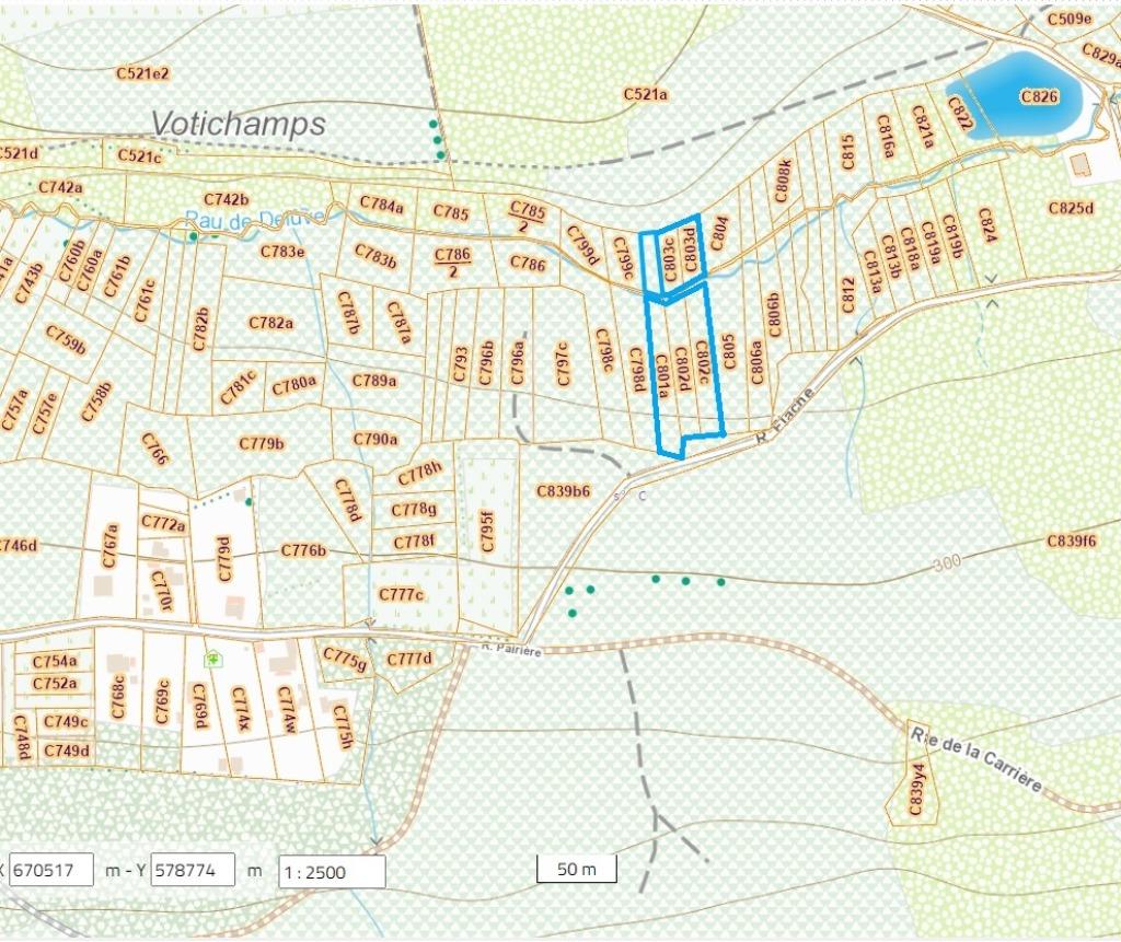 Très beau lot de 6 terrains contigus à Oignies-en-Thiérache, Oignies-en-Thiérache, 1500 m² of meer