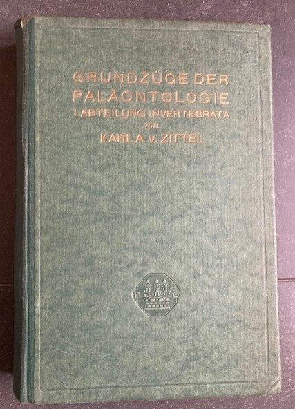 Livre-Grundzuge der-Palaontologie-Karla v. Zittel-1921, Ophalen of Verzenden, Auteurs vermeld in beschrijving