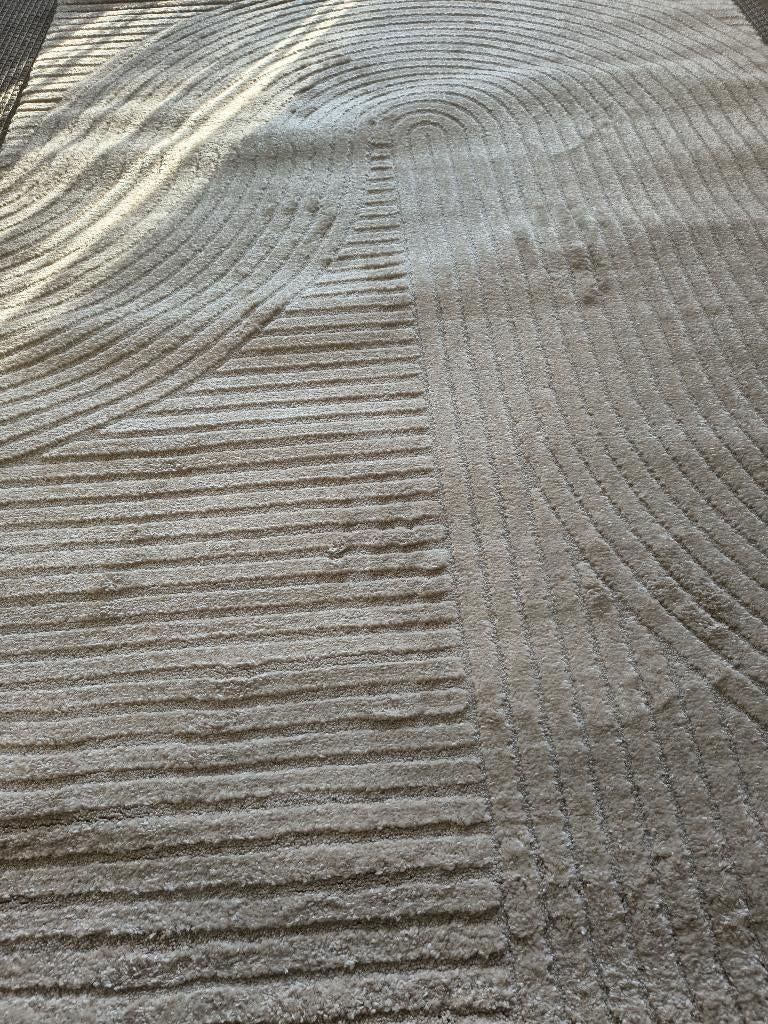 Tapijt, Ophalen, Panglao design, 100 tot 150 cm, Beige