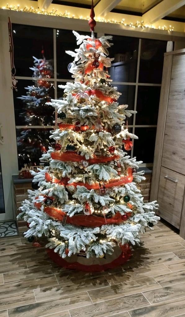 Sapin Noël artificiel enneigé 213cm, Enlèvement, Comme neuf