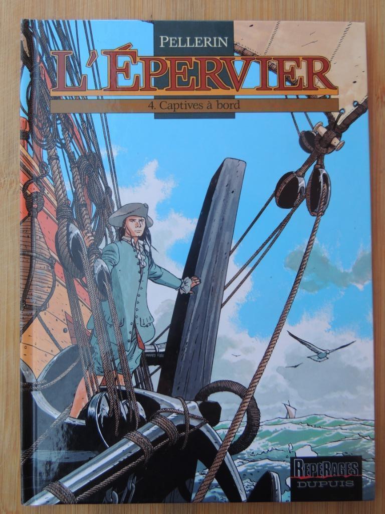 COMD NR. 4 DE SPERWER IN GEVANGENSCHAP AAN BOORD VAN LEO TUB, Eén stripboek, Ophalen of Verzenden, Zo goed als nieuw, Pellerin