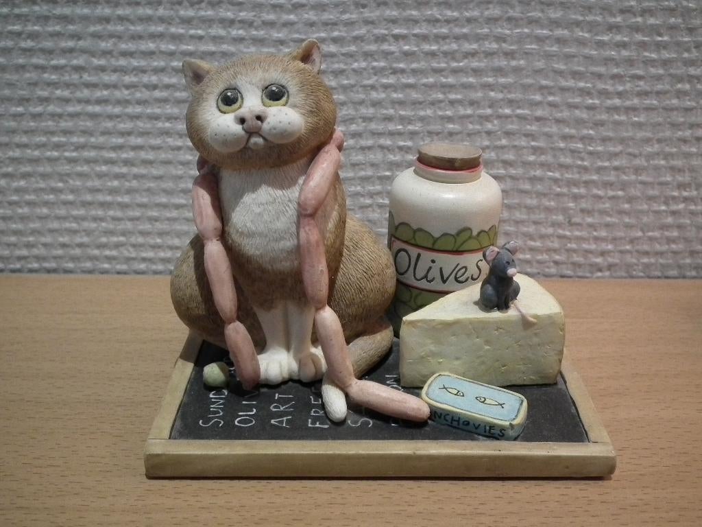 Figurine de collection Comic  curious cats (Deli cat A20681), Envoi, Comme neuf, Chien ou Chat, Statue ou Figurine