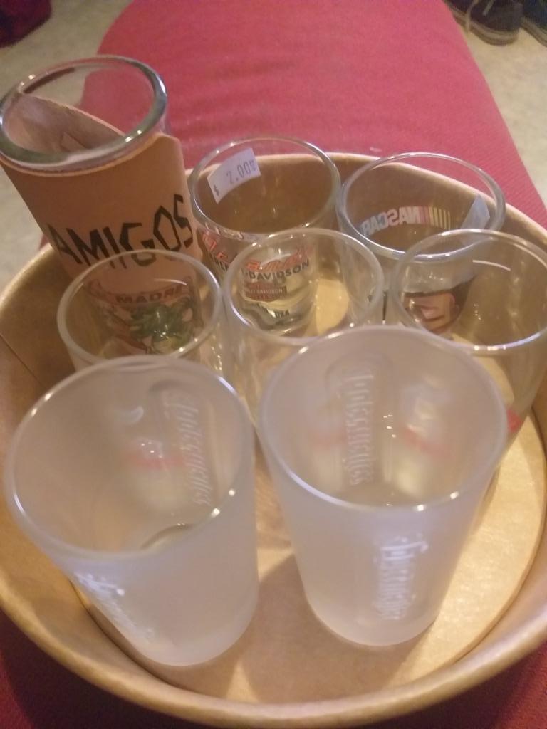 8 shotglaasjes, Ophalen, Zo goed als nieuw, Borrel- of Shotglas