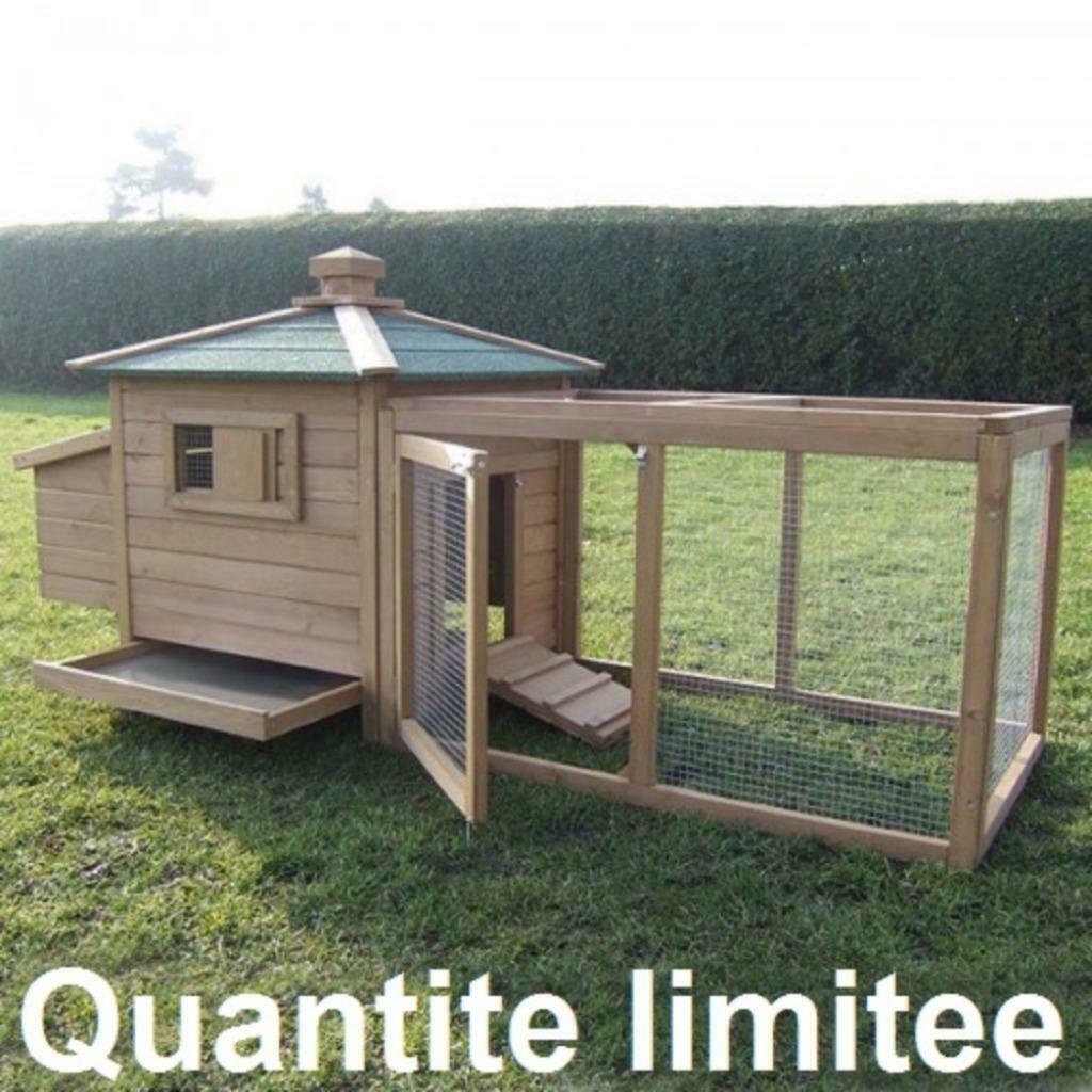 Poulailler XXL abri poule caille clapier lapin enclos poules, Verzenden, Nieuw, Kippenhok of Kippenren