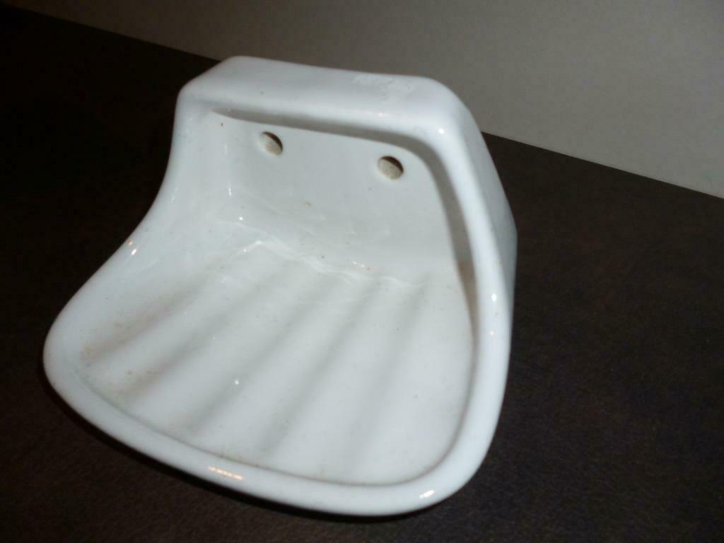 Porte-savon en faïence IVITRIE salle de bain sixties vintage, Enlèvement, Utilisé