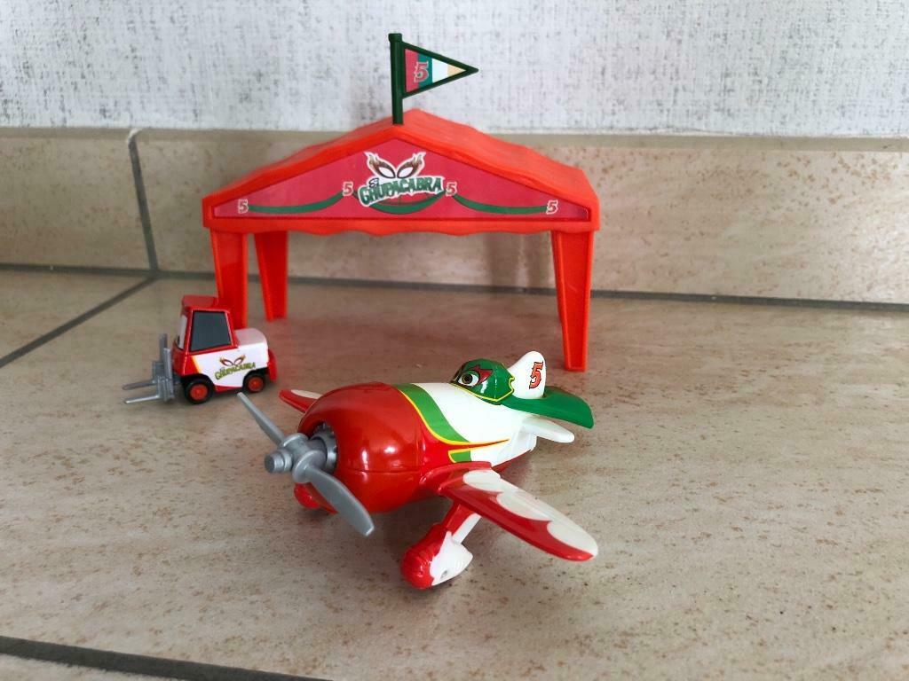 Speelgoed setje vliegtuigje heftruck + stelplaats, Ophalen of Verzenden, Zo goed als nieuw