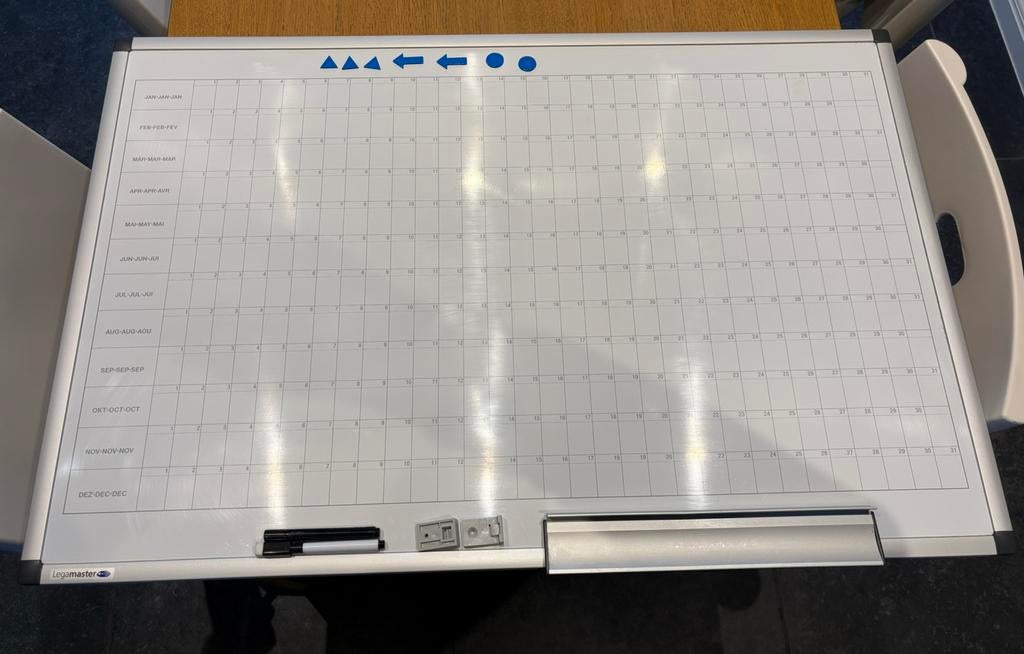 Whiteboard jaarplanner legamastee, Receptie of Entree, Ophalen, Gebruikt, Overige typen