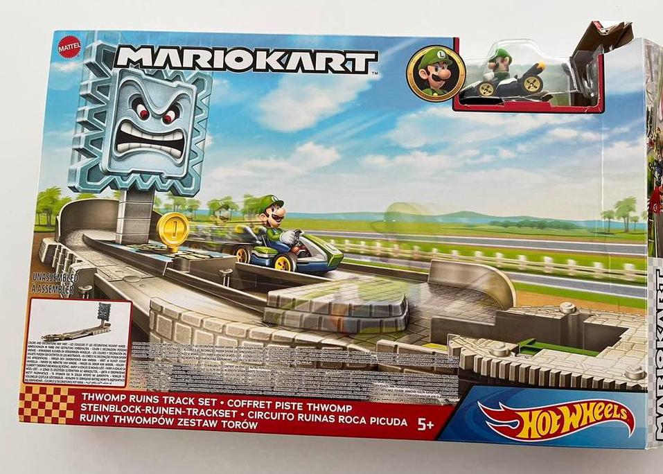 Hot Wheels Mario Kart Luigi, Ophalen of Verzenden, Zo goed als nieuw, Racebaan, Hot Wheels