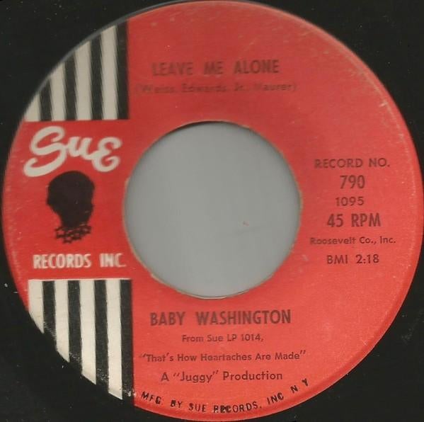 Baby Washington ‎– Leave Me Alone '' Top Popcorn '7, Cd's en Dvd's, 7 inch, Single, Ophalen of Verzenden, Zo goed als nieuw
