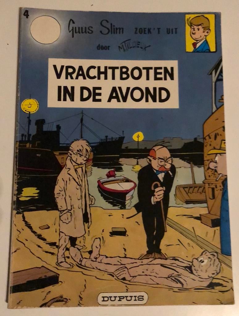 Vrachtboten in de avond - Guus Slim, Boeken, Stripverhalen, Eén stripboek, Ophalen of Verzenden, Zo goed als nieuw