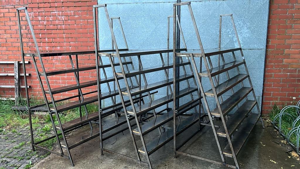 verrijdbare metalen rolsteiger, lengte trap, Enlèvement, Utilisé, Escalier, Moins de 2 mètres
