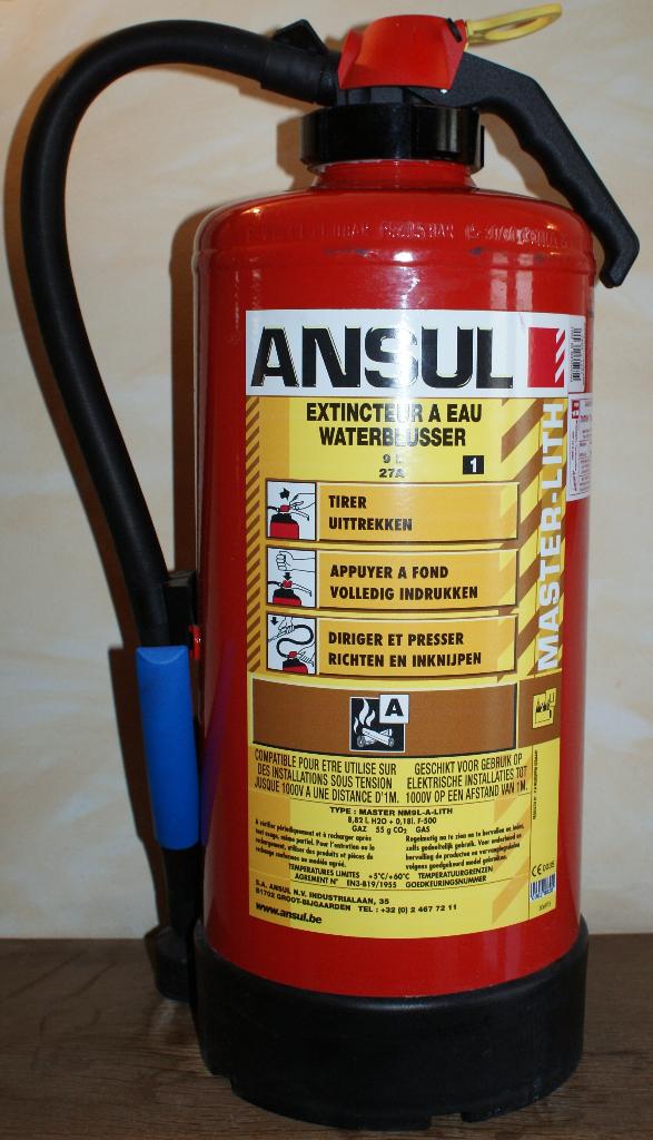 ANSUL Master-Lith Schuimblusser 9L Lithium batterij brand, Huis en Inrichting, Brandblussers en Brandkasten, Ophalen of Verzenden