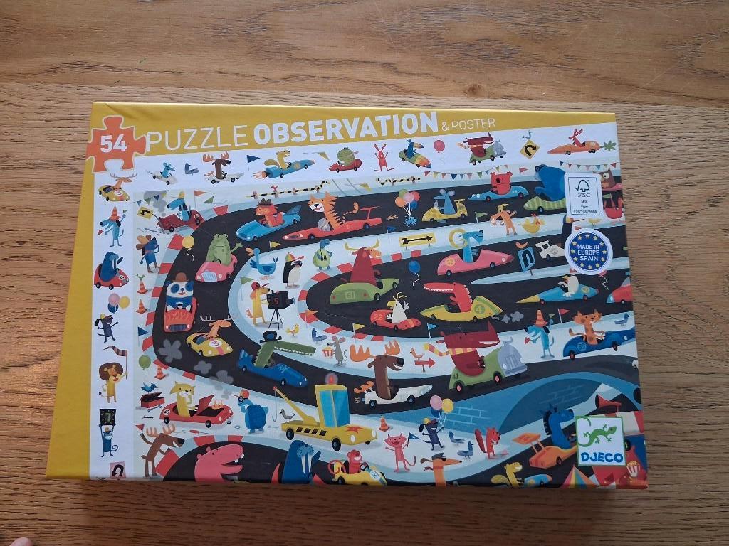 Puzzel Djeco 54 stukken, Enlèvement ou Envoi, Plus de 50 pièces, Utilisé, 4 à 6 ans