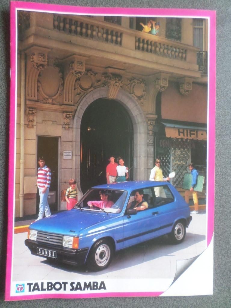 Brochure Talbot Samba & Cabrio 1983, Enlèvement ou Envoi