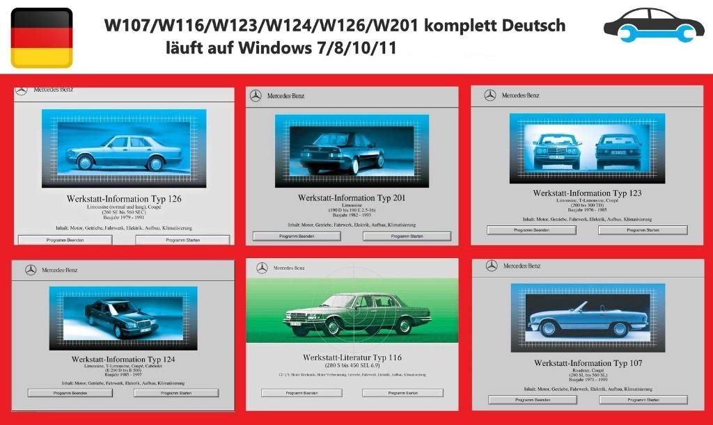 CD de réparation Mercedes 107 116 123 124 126 201 WIS DVD 64, Enlèvement ou Envoi, Neuf, Mercedes-Benz