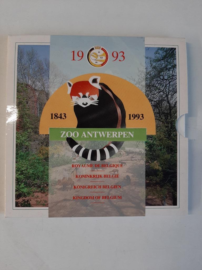 Munten Belgie FDC Set 1993 ; Zoo Antwerpen, Ophalen of Verzenden, Overig, Setje