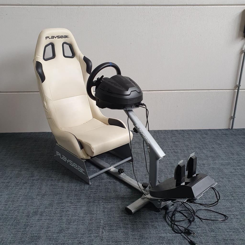 Playseat wit leer + Thrustmaster T300 RS, Enlèvement, Reconditionné