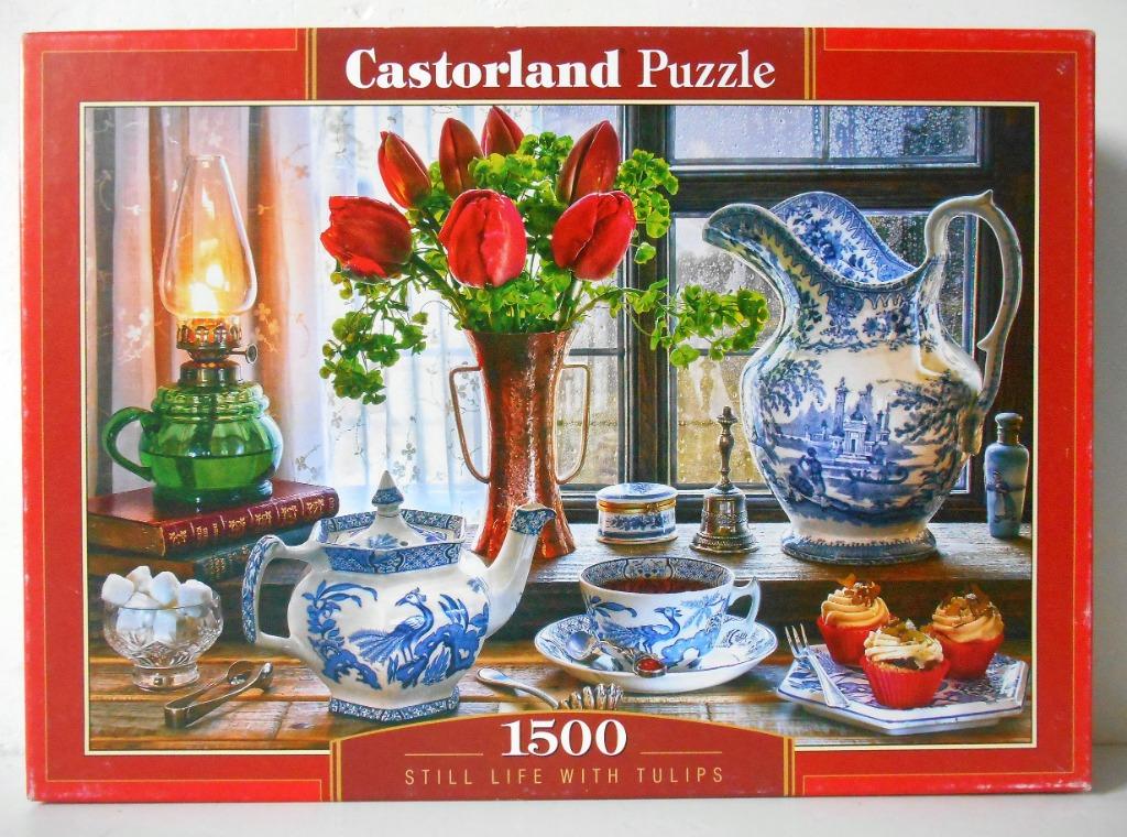 Puzzle - Nature morte aux tulipes - 1500 pièces, Enlèvement ou Envoi, 500 à 1500 pièces, Comme neuf, Puzzle