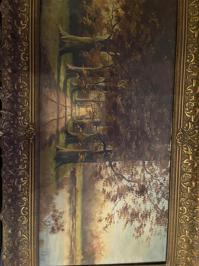 Schilderij c.cox, Antiek en Kunst, Ophalen of Verzenden