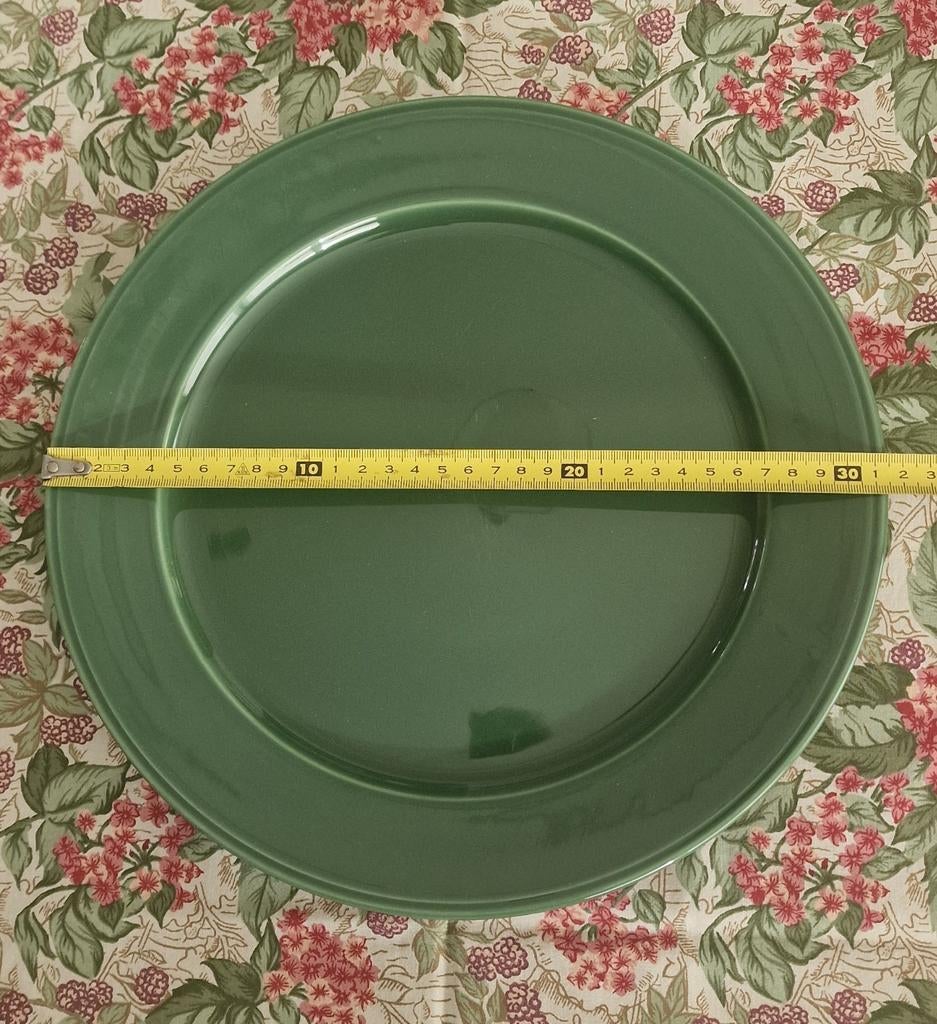 Groene,zware,porseleinen borden,31cm diameter nieuw,,, Huis en Inrichting, Ophalen