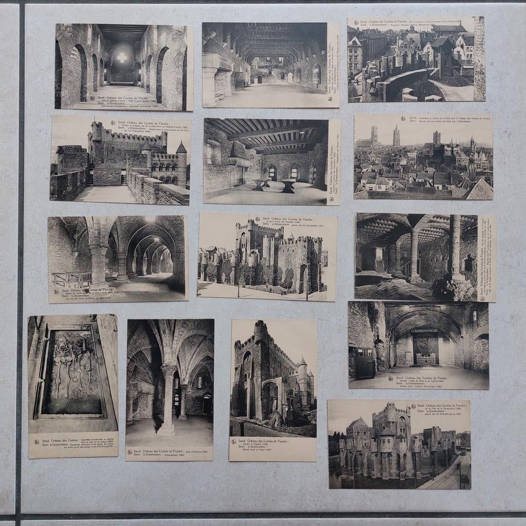 Lot postkaarten Gent : het Gravensteen, Verzamelen, Ophalen of Verzenden