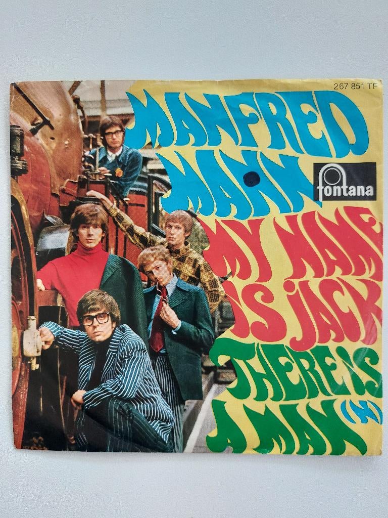 Manfred Mann-My Name Is Jack/There Is A Man(1968-Duit.pers.), Ophalen of Verzenden, Pop