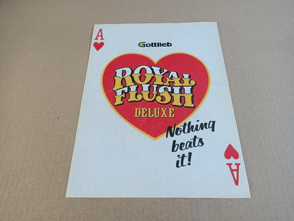 Flyer: Gottlieb Royal Flash (1983) Flipperkast, Verzamelen, Automaten | Flipperkasten, Ophalen of Verzenden, Flipperkast, Gottlieb