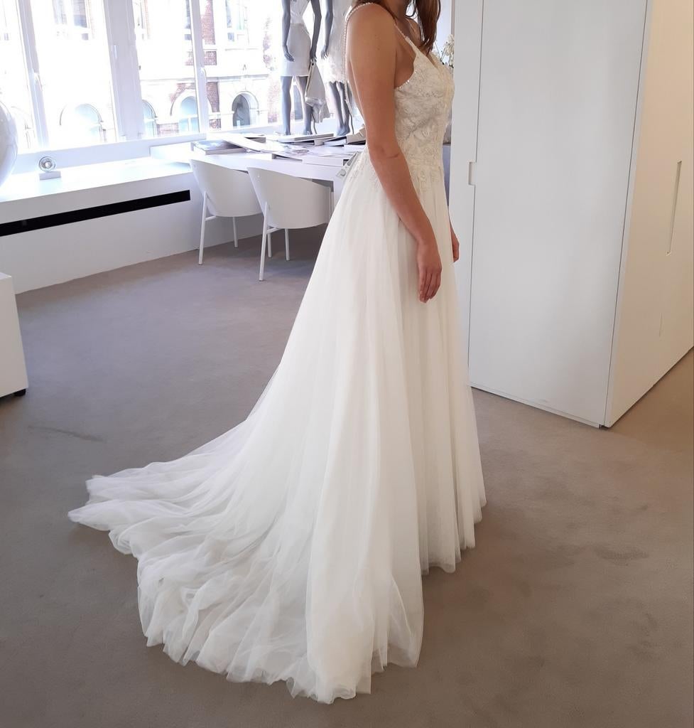 Trouwjurk Pronovias Volantia - Nieuw, Kleding | Dames, Ophalen, Trouwjurk, Wit, Pronovias