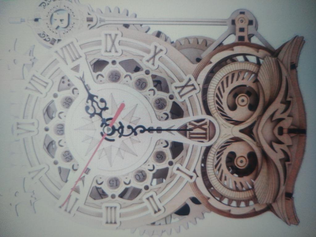 Maquette horloge hibou en bois, Enlèvement