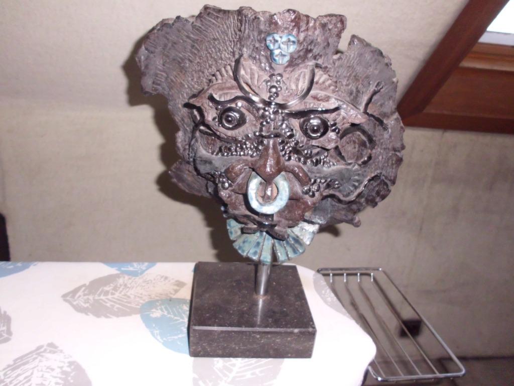 Duivel / brons met keramiek, Antiek en Kunst, Ophalen