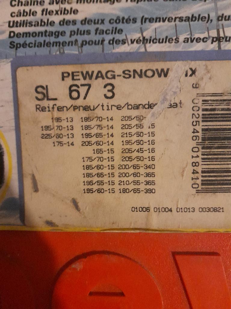 chaîne à neige PEWAG-SNOW SL 67 3, Ophalen, Gebruikt