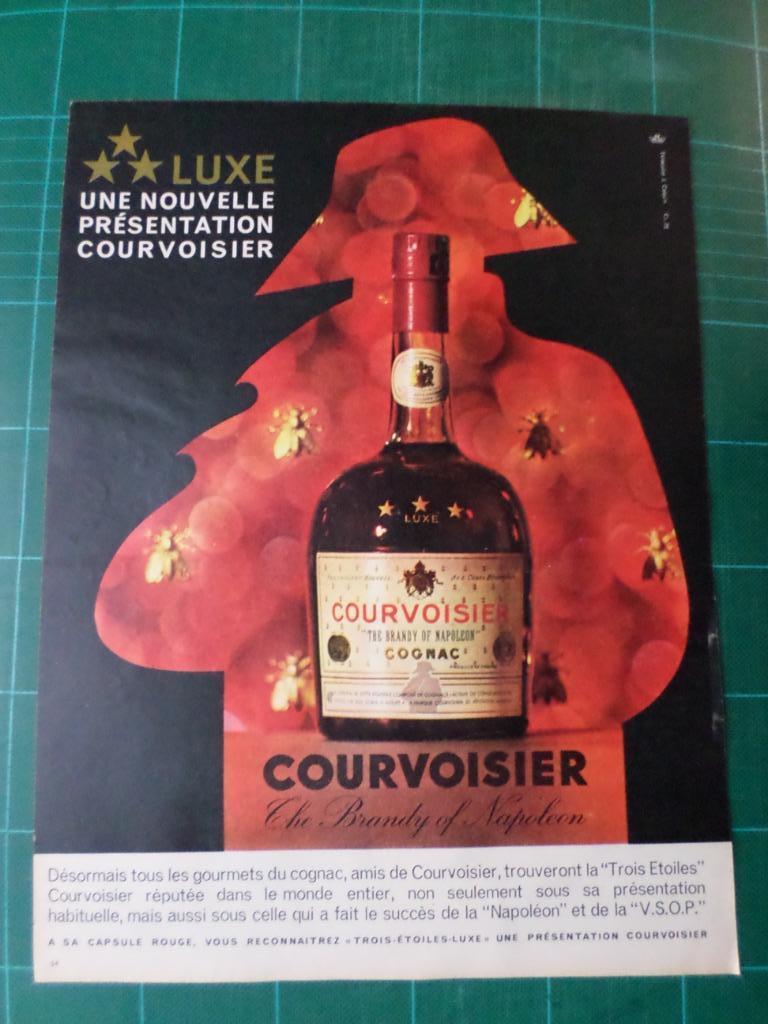 Courvoisier - publicité papier - 1962, Collections, Enlèvement ou Envoi, Utilisé, Autres types
