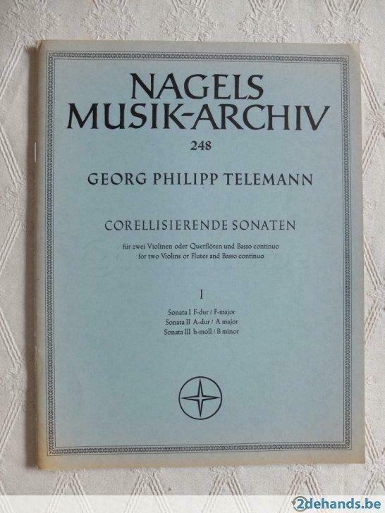 Sonaten voor  2  violen of  fluit      G.PH. Telemann, Muziek en Instrumenten, Ophalen of Verzenden, Nieuw, Klassiek