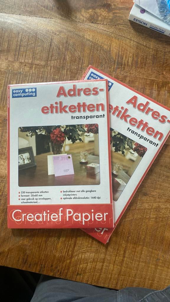 Étiquettes d'adresse transparentes, lot de 2, Enlèvement ou Envoi, Neuf